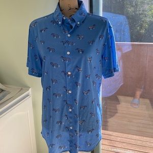 Slim fit Zebra Button- Down Shirt